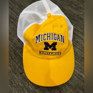 Michigan Wolverines Yellow & White Mesh Hat Nike